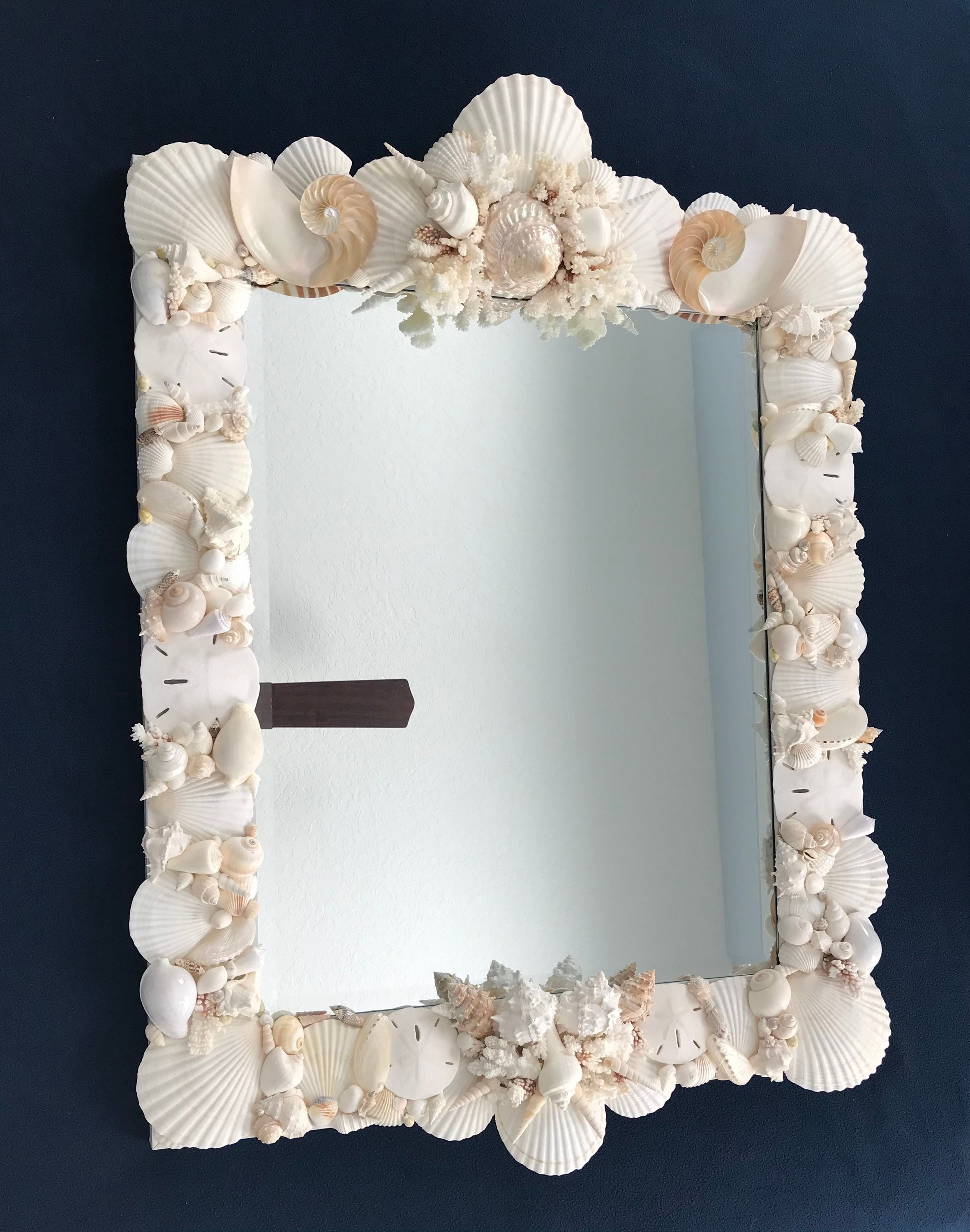 Extra Large Custom Seashell Mirror