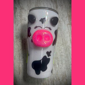 3D Cow Tumbler