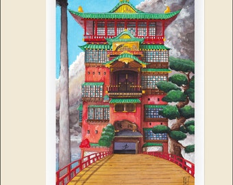 Spirited away bathhouse - Ghibli-style