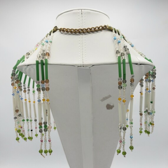 1920's BEADED LAMPSHADE NECKLACE - Flapper Neckla… - image 6