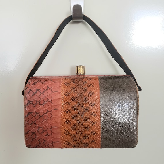 1940's Snake Skin Handbag - image 2