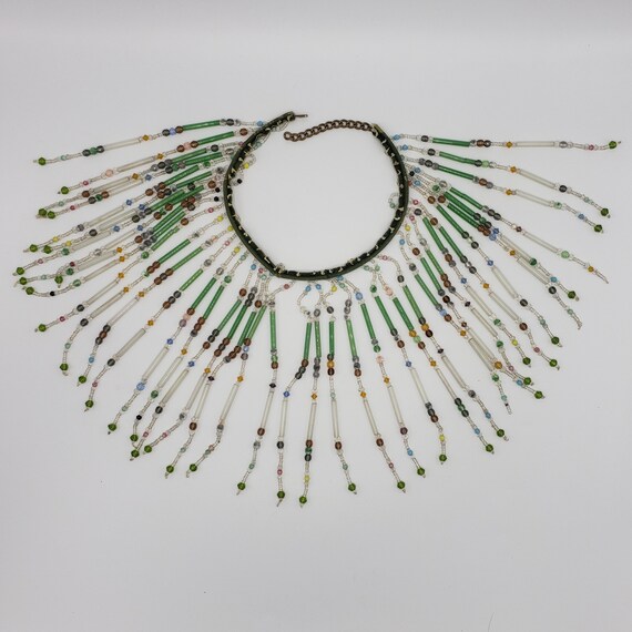 1920's BEADED LAMPSHADE NECKLACE - Flapper Neckla… - image 8