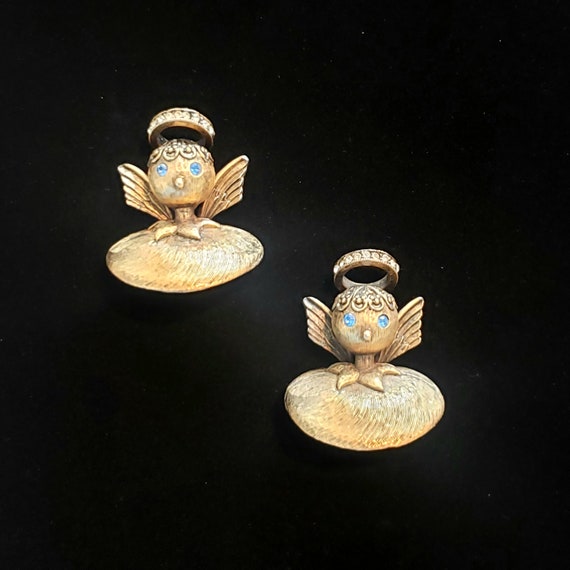TORTOLANI ANGEL PINS - Mid-Century Angel Brooch -