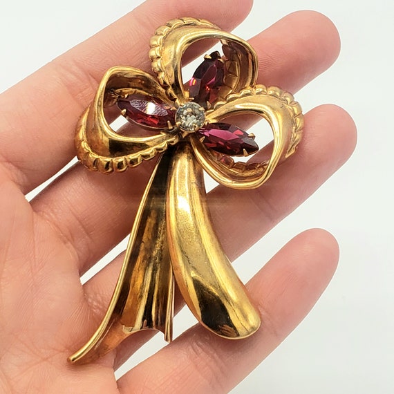 FRED A. BLOCK Bow Fur Clip - Fred Block Brooch - … - image 2