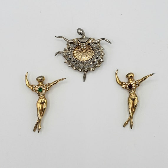 BALLET of DANCERS BROOCHES - Boucher Ballet Pin -