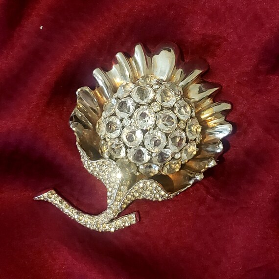 REJA CRYSTAL FLOWER Pin - Important Reja Vintage B