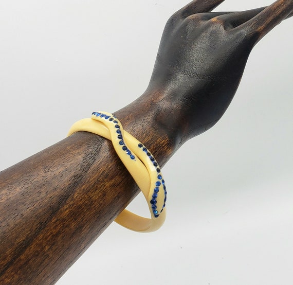 CELLULOID SNAKE Bracelet - Ivorine Celluloid Snak… - image 2