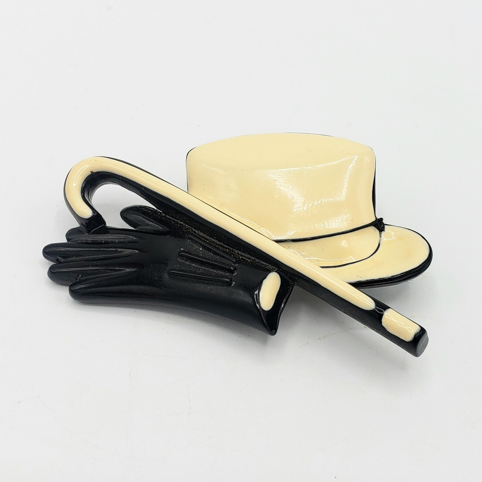 PUTTING on the RITZ Hat Cane and Gloves Brooch Hat Brooch Etsy