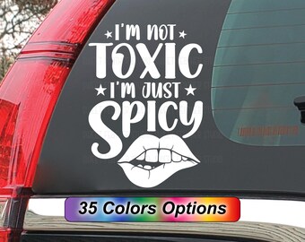 Spicy Car Decal, Sexy Biting Lip Vinyl Sticker, Laptop Skin, Weatherproof Sticker - Slut Décor
