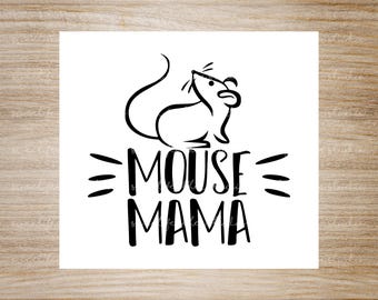 Mouse Mama Decal Sticker, Choice of Size and Color, Weatherproof Car Decal, Laptop Sticker, Vinyl