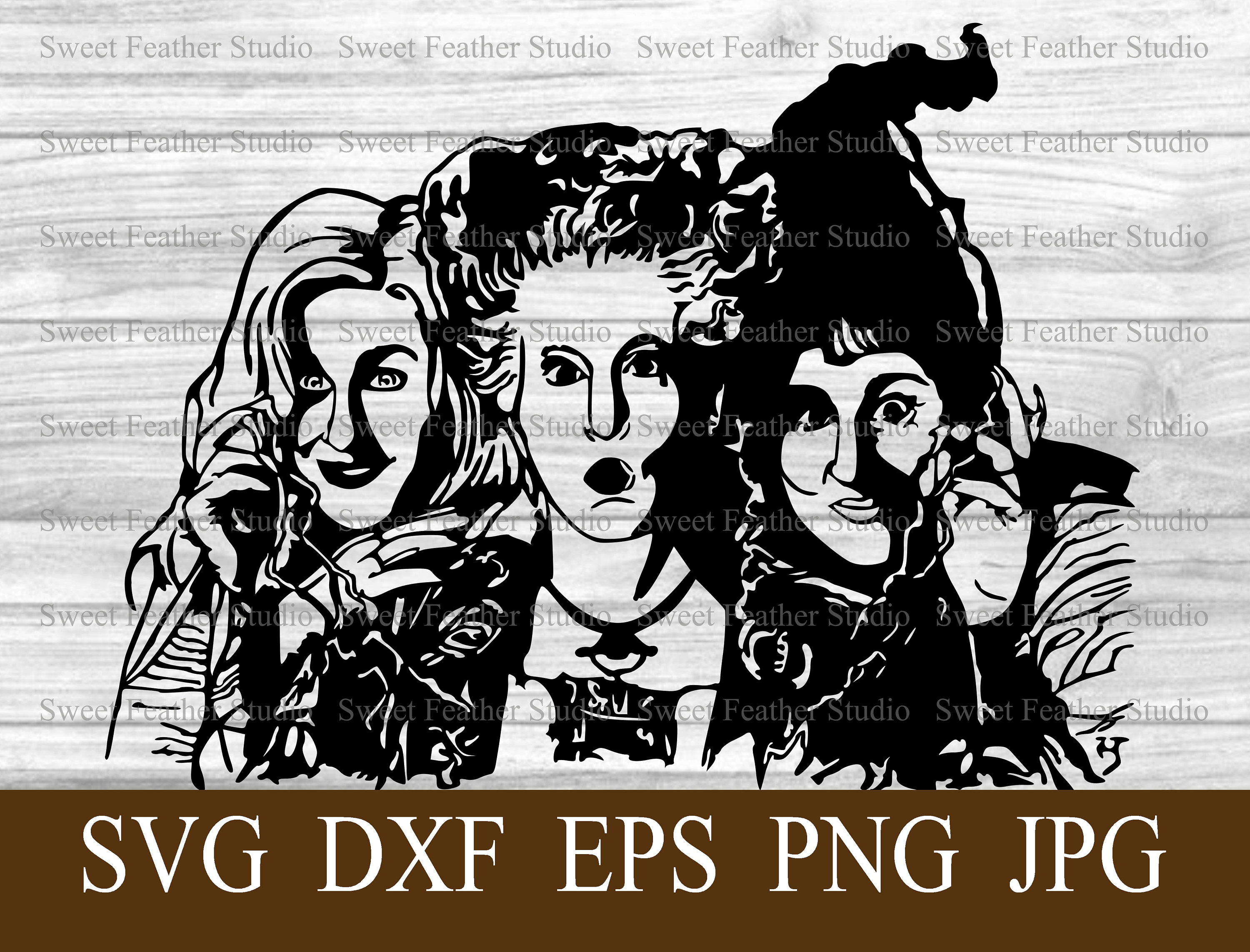 Sanderson Sisters SVG and DXF Cut Files Very Detailed Etsy Hong Kong