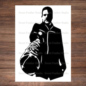 TWD Negan Decal Sticker, Choice of Color and Size, Bumper Sticker, Car Decal, Laptop Sticker