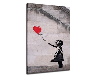 BUY 2 GET ANY 2 FREE BANKSY /'GIRL WITH THE RED BALLOON/' POSTER PRINT A4 A3