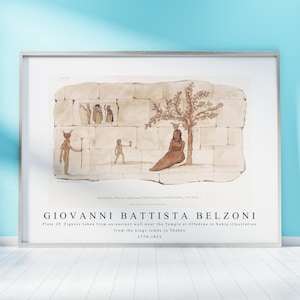 Giovanni Battista Belzoni Print Download Digital File - Plate 29  Figures  1778-1823 Wall Art, Frame TV Art Prints, Wall Decor, Download