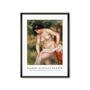 Pierre Auguste Renoir Art Print Bather Drying Herself (Baigneuse s&#39;essuyant) 1901-1902| Pierre Auguste Renoir Wall Art Decor