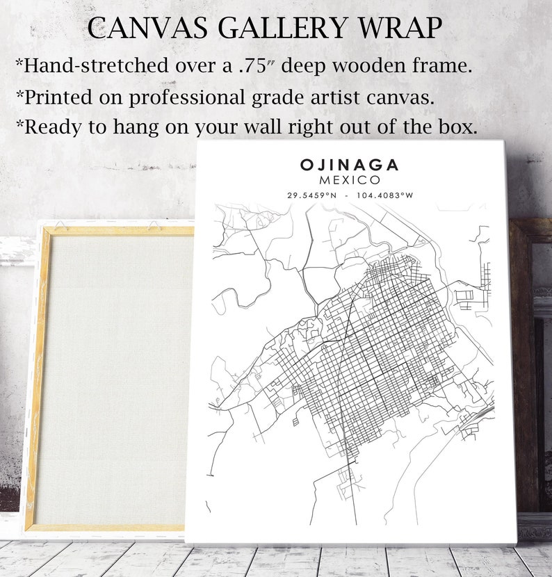 Ojinaga Map Print Ojinaga Mexico Map Print Ojinaga Mexico Etsy