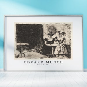 Edvard Munch Print Download Digital File, Edvard Munch - Night Café 1901 Wall Art, FrameTV Art Download
