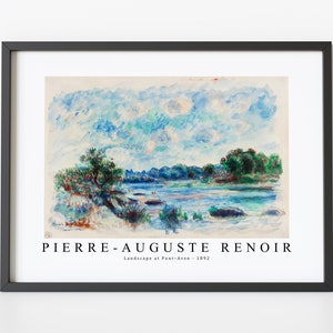 Pierre Auguste Renoir Art Print | Landscape at Pont–Aven 1892 | Pierre Auguste Renoir Wall Art Decor