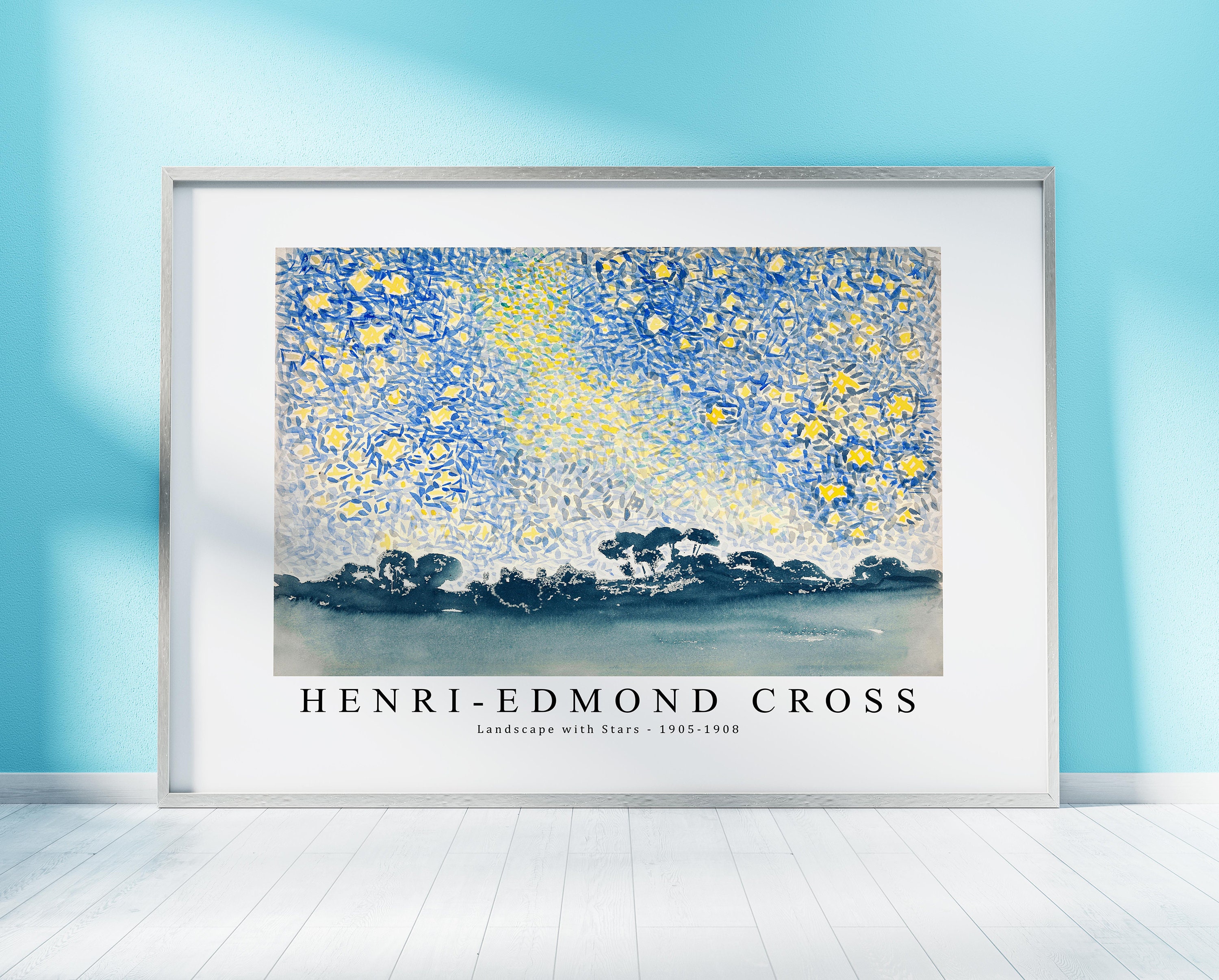 Henri Edmond Cross Art Print | Landscape With Stars 1905-1908