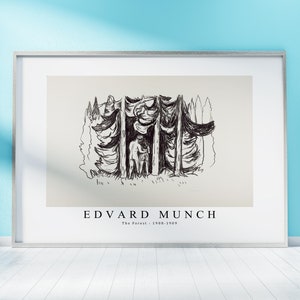 Edvard Munch Print Download Digital File, Edvard Munch - The Forest 1908-1909 Wall Art, FrameTV Art Download