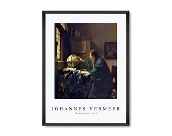 Johannes Vermeer Art Print | Johannes Vermeer Art Canvas | Johannes Vermeer-The Astronomer 1668 | Johannes Vermeer Design