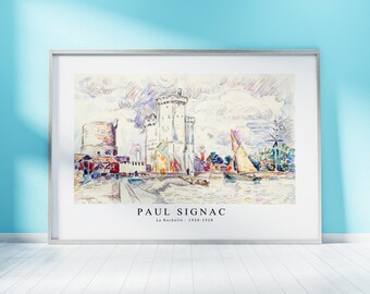 Paul Signac Print Download Digital File - La Rochelle (1920-1928) Wall Art, Frame TV Art Prints, Wall Decor, Download