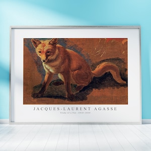 Jacques–Laurent Agasse Print Download Digital File - Study of a Fox (ca. 1810–1830) Wall  Art, Frame TV Art Prints, Wall Decor, Download