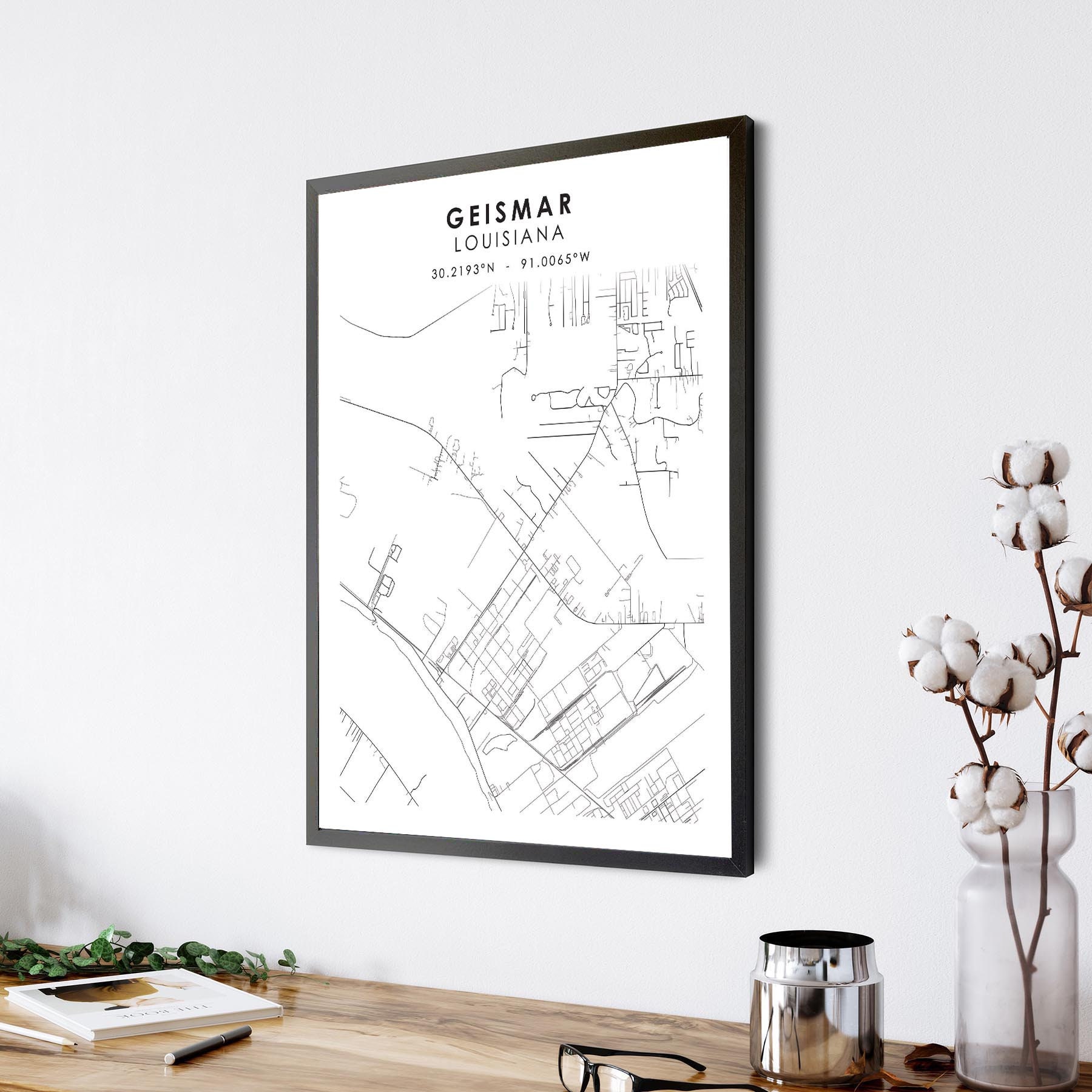 Geismar Map Print Geismar Louisiana Map Print Geismar Etsy