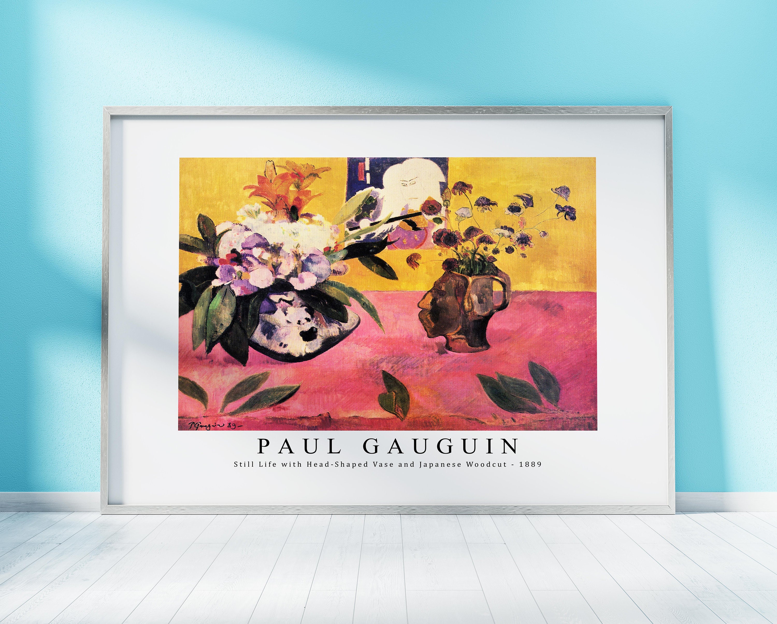 Paul Gauguin、LA MANDOLINE、画集画、新品額装付 Still Life with a Mandolin, by Paul Gauguin, ca. 1885. Musee