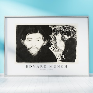 Edvard Munch Print Download Digital File, Edvard Munch - Jealousy I 1896 Wall Art, FrameTV Art Download