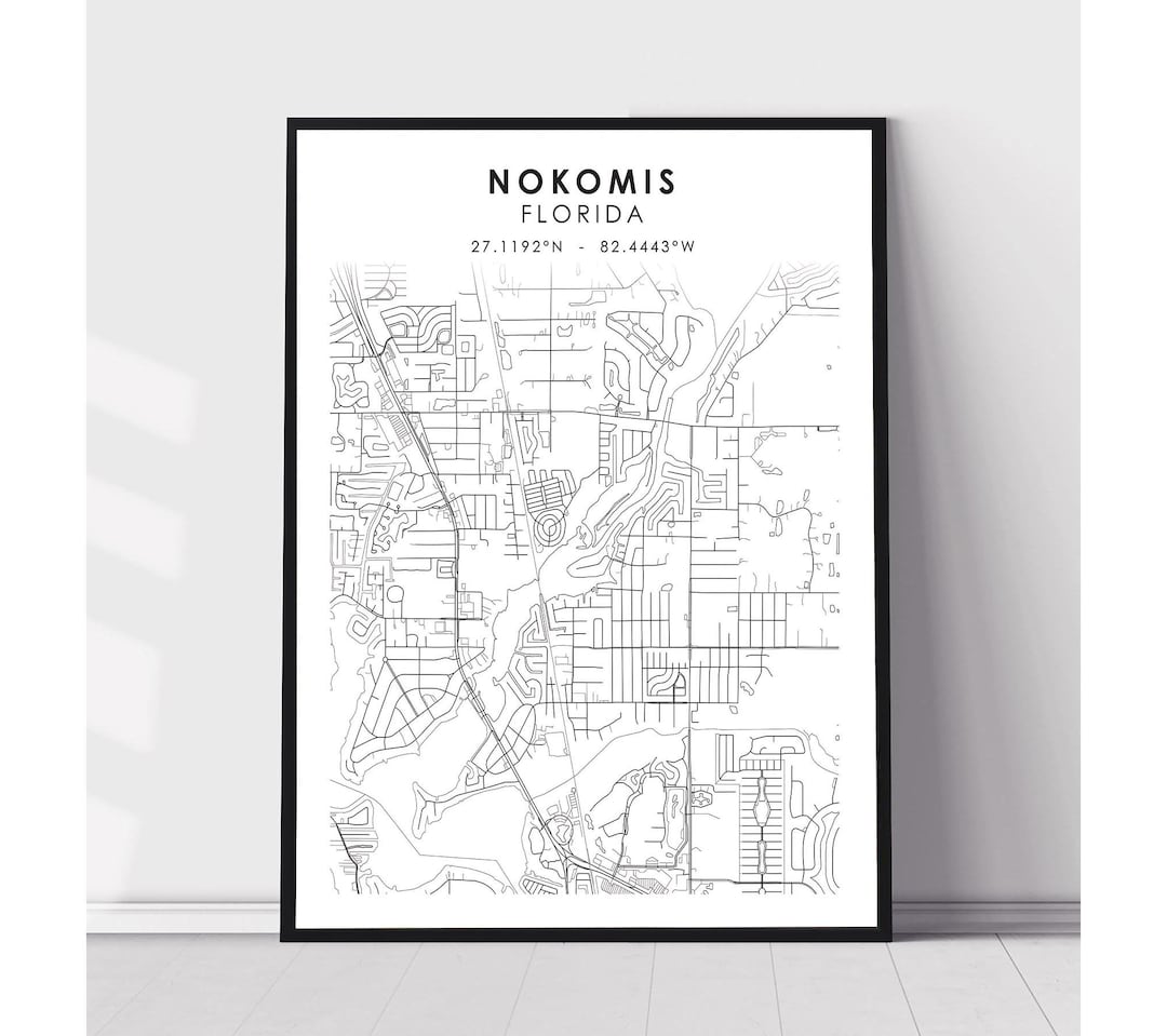 Nokomis Map Print Nokomis Florida Map Print Nokomis - Etsy