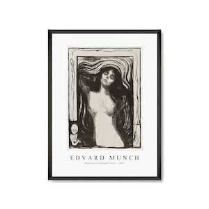 Edvard Munch Art Print | Edvard Munch-Madonna Liebendes Weib 1895 | Edvard Munch Wall Art Decor