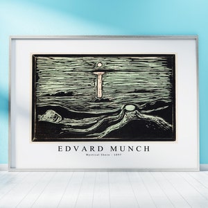 Edvard Munch Print Download Digital File, Edvard Munch - Mystical Shore 1897 Wall Art, FrameTV Art Download