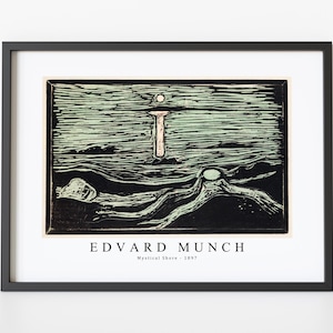 Edvard Munch Art Print | Edvard Munch-Mystical Shore 1897| Edvard Munch Wall Art Decor