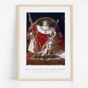 Jean Auguste Dominique Ingres  Print Download Digital File - Napoleon I on His  (1806)  Wall Art, Frame TV Art Prints, Wall Decor, Download