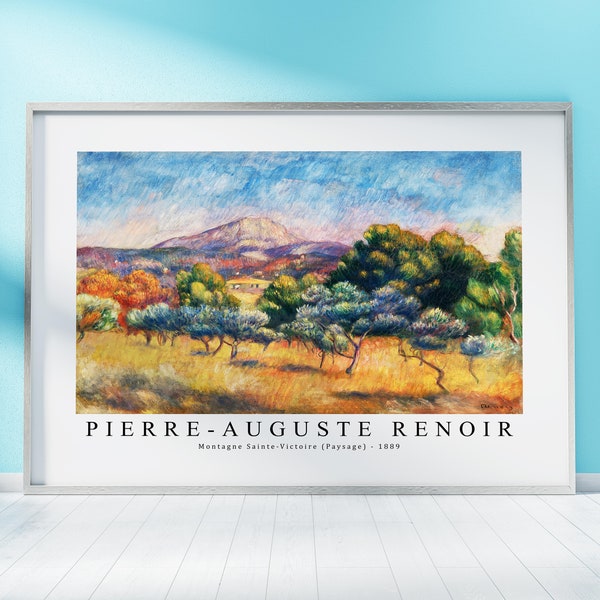 Pierre Auguste Renoir Print Download Digital File,  Montagne Sainte-Victoire 1889 Wall Art, Frame TV Art Prints, Wall Decor, Download Print