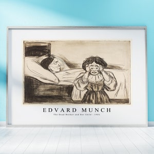 Edvard Munch Print Download Digital File, Edvard Munch - The Dead Mother and Her Child 1901 Wall Art, FrameTV Art Download