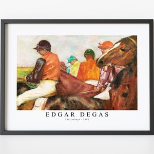 Edgar Degas Art Print | The Jockeys 1882 | Edgar Degas Wall Art Decor