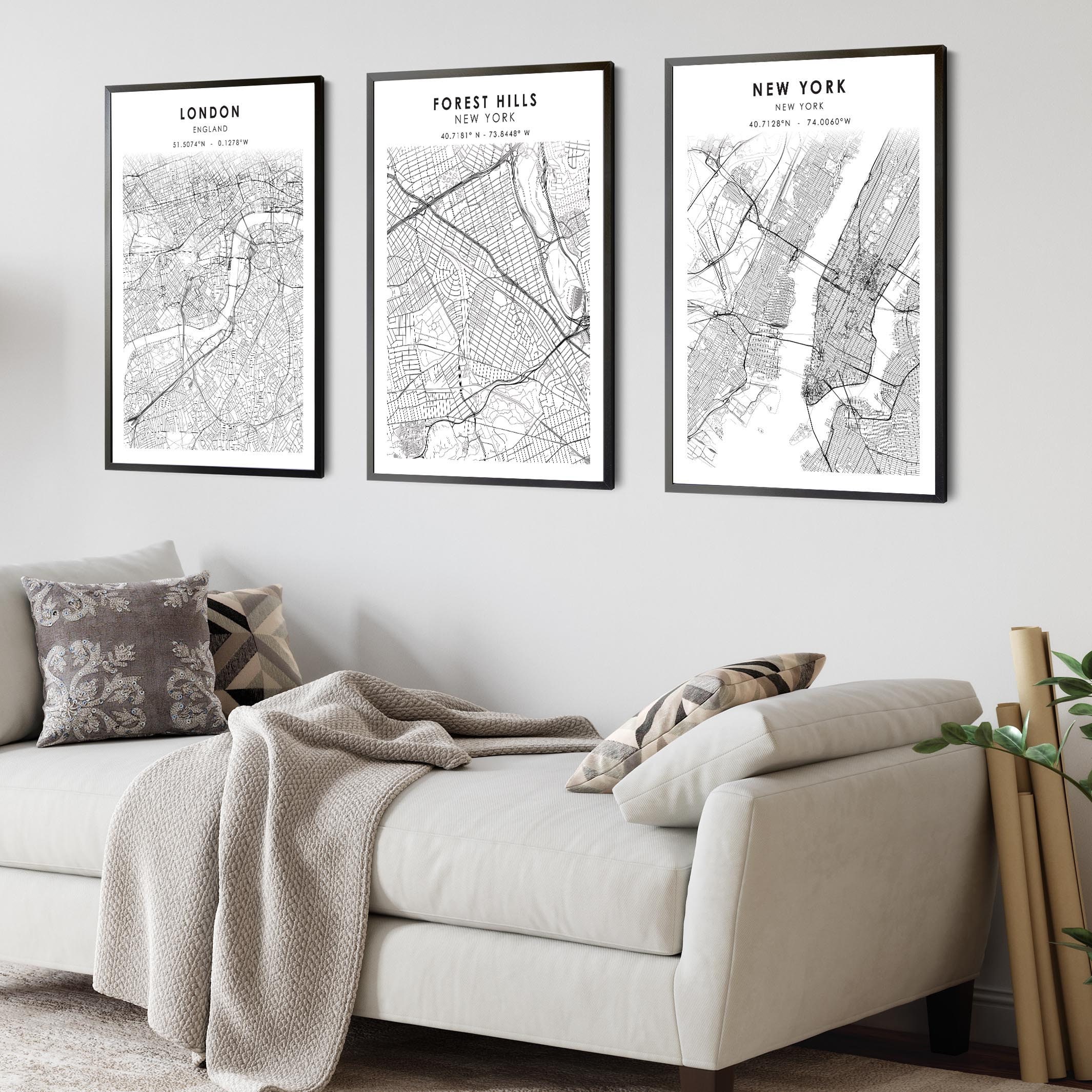 Forest Hills City Map Print | Forest Hills New York Map Print