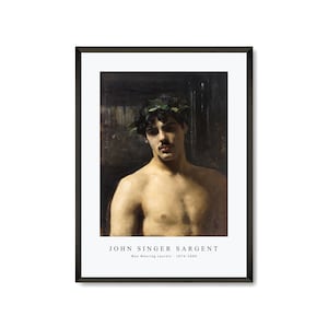 John Singer Sargent - Man Wearing Laurels (ca. 1874–1880) | John Singer Sargent Wall Art Decor