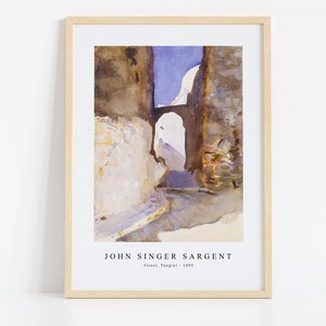 John Singer Sargent Print Download Digital File - Street, Tangier (1895) Wall Art, Frame TV Art Prints, Wall Decor, Download