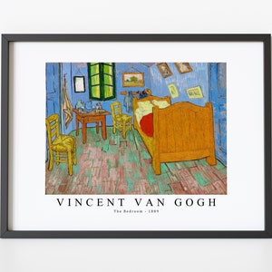 Van Gogh Art Print | Van Gogh Art Canvas | Vincent Van Gogh-The Bedroom 1889 | Van Gogh Wall Art Decor