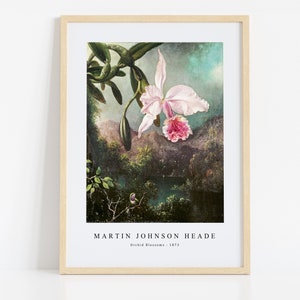 Martin Johnson Heade Print Download Digital File - Orchid Blossoms (1873) Wall Art, Frame TV Art Prints, Wall Decor, Download
