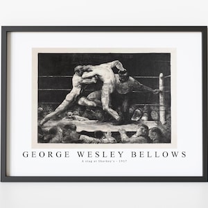 George Wesley Bellows Art Print | A stag at Sharkey&#39;s 1917 | George Wesley Bellows Wall Art Decor