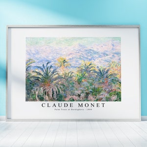 Claude Monet Print Descargar archivo digital, Claude Monet Palmeras en Bordighera 1884 Wall Art, Frame TV Art Prints, Monet Descargar Imprimir