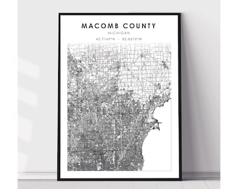 Macomb County Plat Map Macomb County Map | Etsy