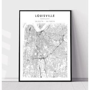 Louisville Gold City Map, an art print by Art Style - INPRNT