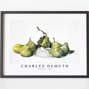 Charles Demuth Art Print | Green Pears-1929 | Charles demuth Wall Art Decor