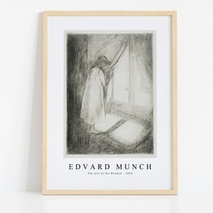 Edvard Munch Print Download Digital File, Edvard Munch - The Girl at the Window 1894 Wall Art, FrameTV Art Download