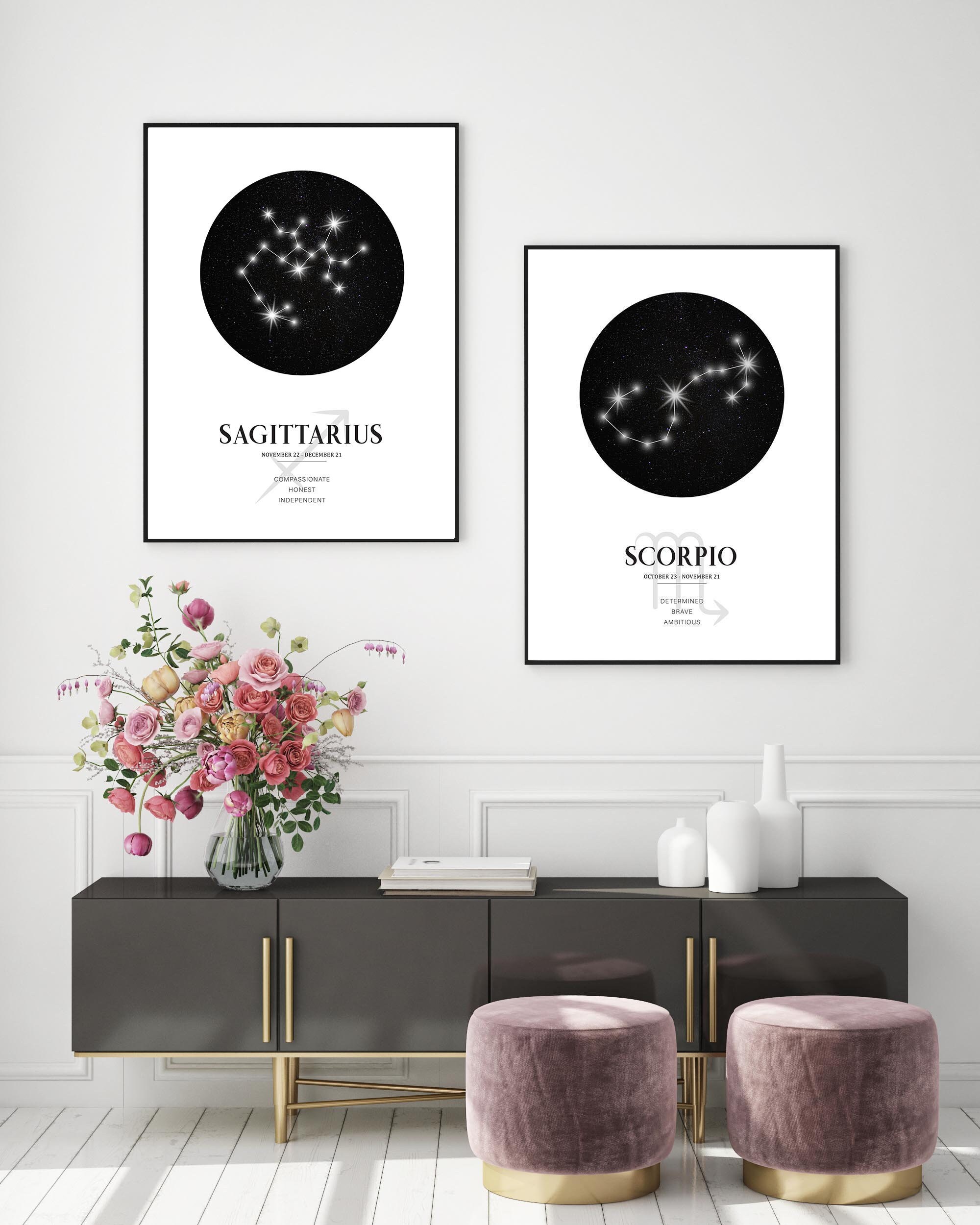 Sagittarius Zodiac Print | Sagittarius Horoscope Star Map